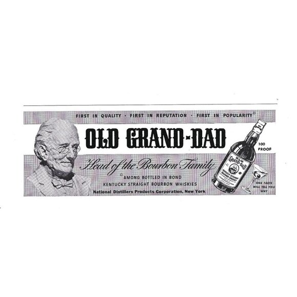 Old Grand Dad Kentucky Straight Bourbon Whiskey 1940s Vintage Print Ad - Picture 4 of 4